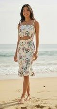 Nuevo Moda Nova Vestido Floral Triángulo Abierto Para Mujer Talla 1X X-Grande Primavera XL