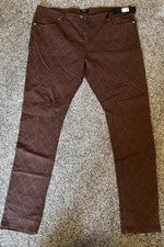 Pantalones de mezclilla ajustados apilados Novamen de moda para hombre 40 marrón