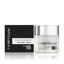 Crema solar VANESSIUM efecto brillo lifting piel FPS 15 50 ml