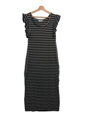 Vestido de verano LTB T. 40 rayas blanco y negro línea A
