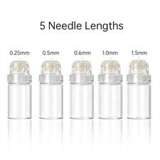 Herramienta portátil de sistema de titanio dorado de 20 pines de 0,25-1,5 mm para salón de cuidado facial de la piel