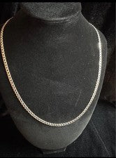 Collar de cadena cubana plana de plata de ley 925 maciza de 4 mm - Hecho en Italia