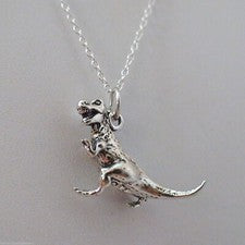 Collar T-Rex - Plata de Ley 925 - Dije Jurásico Dinosaurio Tiranosaurio