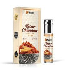 Fragancia de larga duración Meena Kesar Chandan Roll On Attar 8 ml