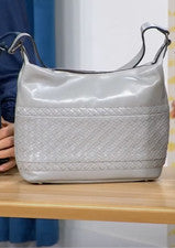 Bolso Hobo Patricia Nash Winnett Vintage Cuero Envejecido - Gris - Nuevo con Etiquetas