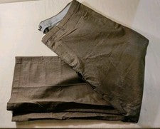 Pantalones de hombre Banana Republic marrón algodón calce recto patrón a cuadros 43x31 NWD 2013