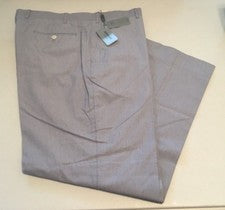 PANTALONES DE VESTIR PARA HOMBRE ADOLFO PANTALONES DELANTEROS PLANOS RAYAS AZULES/BLANCAS NUEVOS CON ETIQUETAS PRECIO DE