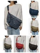 Bolso bandolera vaquero vintage de colores Paolo Bags XXL bolso bandolera Crossboy
