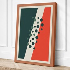 Arte de pared con impresión geométrica en lienzo de círculos en cascada decoración del hogar listo para colgar