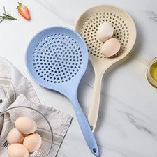 Cuchara Silicona Ergonómica Antideslizante con Ranuras para Fideos Albóndigas