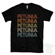 CAMISETA PETUNIA ESTILO RETRO REPETIDO Hombre y Mujer Novedad Genial Nombre Regalo