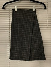 Pantalón Villain London para hombre negro a cuadros (talla 30R) (calce ceñido)