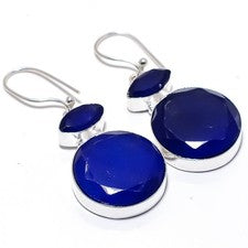 Pendiente de joyería de plata esterlina 925 hecho a mano con piedras...
