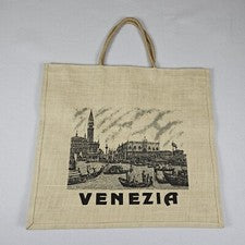 Bolso de Mano Grande Venezia Yute Asas de Cuerda Yute Rústico Compras Italia Ecológico