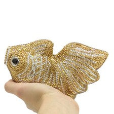 Hecho a mano ~ Goldfish Cristal Lujo Noche Fiesta Bolso Mujer Bolso Cartera Paquete