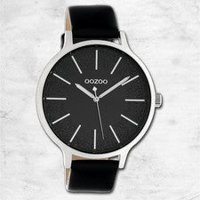 Oozoo Reloj Unisex Timepieces Analógico De Cuero Negro UOC10569