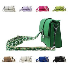 Bandolera magnética con solapa para damas Bolso de hombro con correa de lona CXJ-303