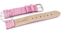 Correa de reloj CLIP pasarelas fijas cocodrilo estampado beige 8,10,12,14, 16, 18, 20 mm NUEVO