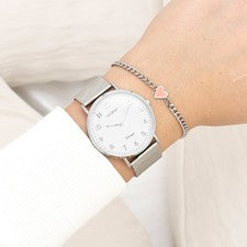 Oozoo Unisex Reloj de Pulsera Vintage Series Analógico Metal Plata UOC20340
