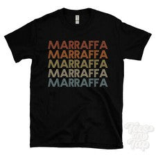 CAMISETA MARRAFFA ESTILO RETRO REPETIDO Hombre y Mujer Novedad Genial Nombre Regalo