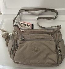 Bolso Bandolera Kipling GRIS GRIS Para Mujer Gabbie Pequeño, EE. UU. Pequeño Nuevo con Etiquetas