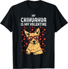 Camiseta Chihuahua Is My Valentine Día de San Valentín Chiwawa Perro Regalo