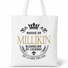 Bolso de Mano MILLIKIN Family Surname House Of White Algodón