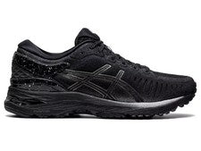 ASICS METARUN Mujer Correr Caminar Entrenador Negro Gunmetal Reino Unido Tallas: 6.5, 7, 7.5