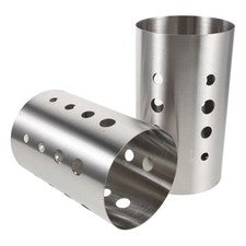 Cesta escurridora de acero inoxidable con soporte para palillos de metal 2 piezas para utensilios