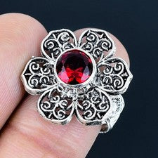 Anillo de joyería de plata esterlina 925 hecho a mano con piedras preciosas...