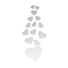 Pegatina de pared estilo moderno con espejo de corazón PVC auto pegado para decoración del hogar