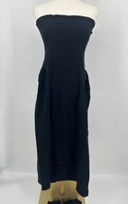 Vestido midi sin tirantes para mujer Haute Monde talla grande HMD14726 negro