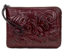 Muñequera PATRICIA NASH para mujer Cassini tooled floral, magenta nueva con etiquetas $79.00