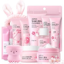 Kit de cuidado de la piel Sakura regalos para adolescentes niñas - Set de cuidado de la piel artículos de tocador tamaño