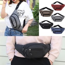 Riñonera Cintura Hombres Mujeres Riñonera Vacaciones Viaje Dinero Cinturón Bolsa Cartera Unisex