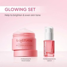 Glad2Glow Conjunto de Suero Facial e Hidratante Brillante Cuidado de la Piel Radiante
