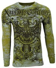Camisa térmica Xtreme Couture By Affliction para hombre manga larga patrón
