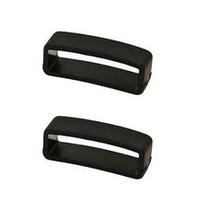 2 PIEZAS TAMAÑO 30MM NEGRO SILICONA GOMA CUIR DE LYON REPUESTO CORREA RELOJ BUCLES