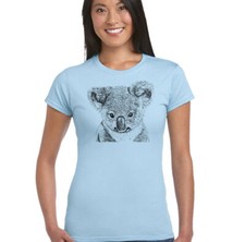 Koala Moda para Mujer Camiseta Australia Animal Salvaje Australiano Top