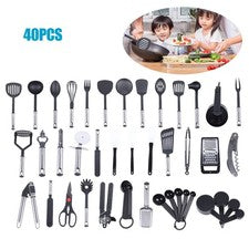 Juego de utensilios de cocina de 40 piezas ayudantes de cocina de acero inoxidable utensilios de cocina ayudantes de coc