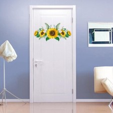 Adhesivo de pared de flores para decoración de girasol 30x60 cm