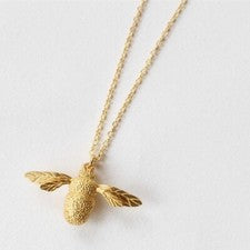 Impresionante collar de cadena de abeja de oro de plata de ley 925 para mujeres niñas joyas regalo