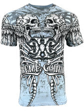 Camiseta para hombre Xtreme Couture by Affliction alas calavera en descomposición S-2XL
