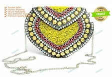 Nuevo bolso de mano de moda para mujer Meenakari bolso de mano mediano