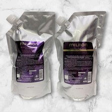 Global Milbon Iluminating Glow Champú y Tratamiento 1000ml Set de Recarga Cuidado del Cabello