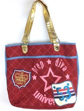 Bolso de mano vintage Y2K No Boundaries para mujer de fin de semana, rojo boho glam, NUEVO