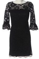 Vestido de encaje Esprit mujer elegante negro talla 34