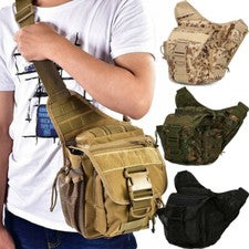 Hombres Militar Táctico Bolso de Hombro Molle Senderismo Eslinga Pecho Paquete Bandolera Bolsa