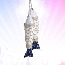 Adornos de peces para el hogar estilo mediterráneo decoración de paredes artesanía en madera
