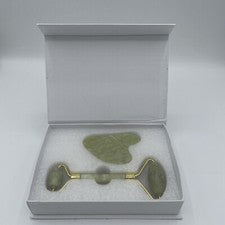 Rodillo de jade y herramientas faciales Gua Sha rodillo facial y juego de Gua Sha para el cuidado de la piel...